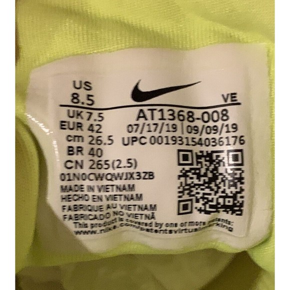 Nike Legend React 2‎ Mens Running Shoe Size 8.5 AT1368-008 - Picture 9 of 11